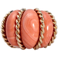 Bombe Coral Gold Ring