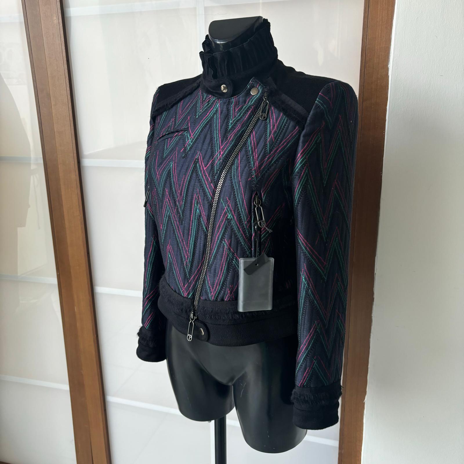 Black Giorgio Armani bomber jacket new with tag For Sale