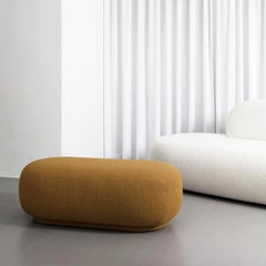 Bombo Oval Mustard Pouf from the Collezione Riviera