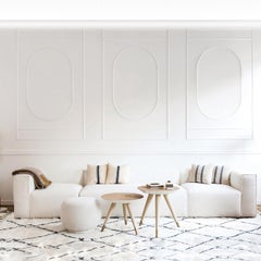 Pouf rotondo Bombo bianco della Collezione Riviera