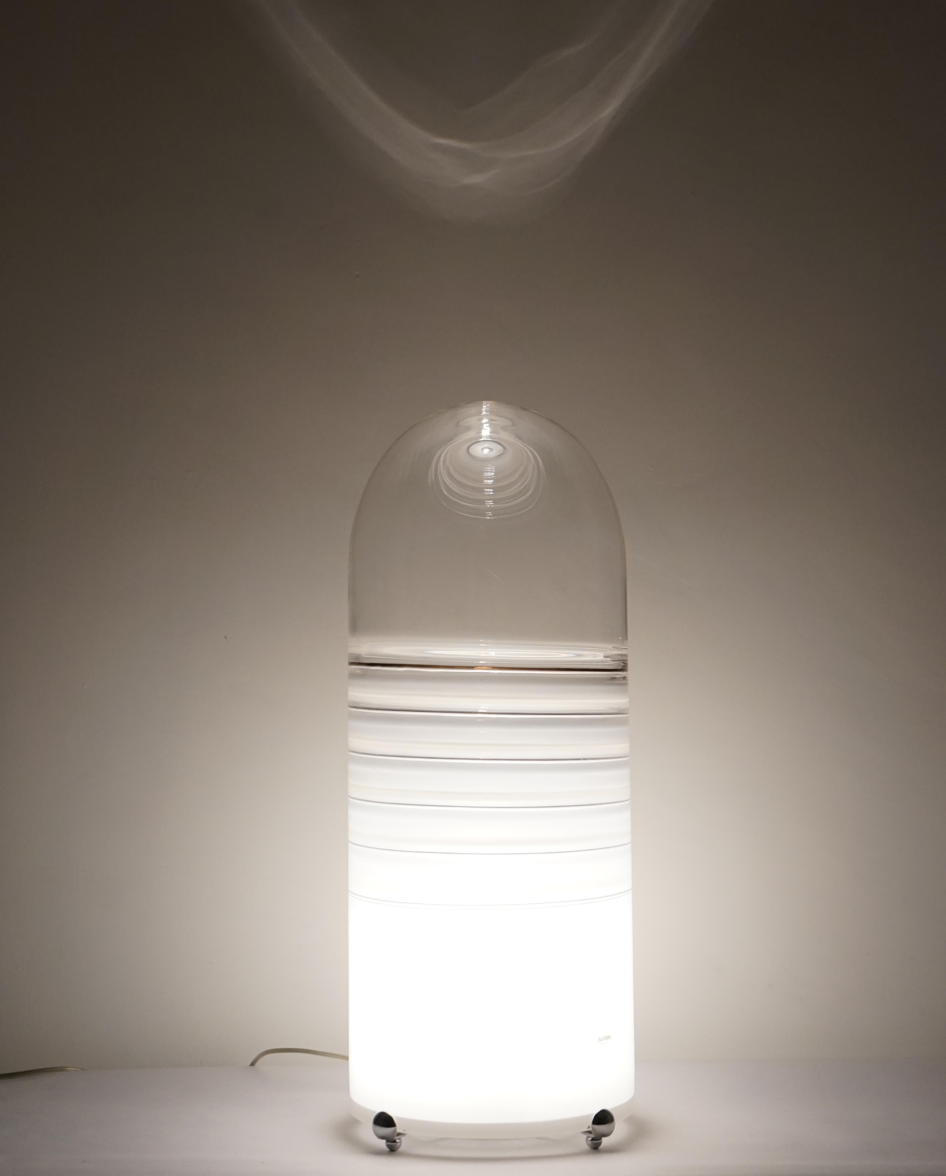Modern Murano Glass Sculpture Lamp Bombo Model by Alfredo Barbini , Italy