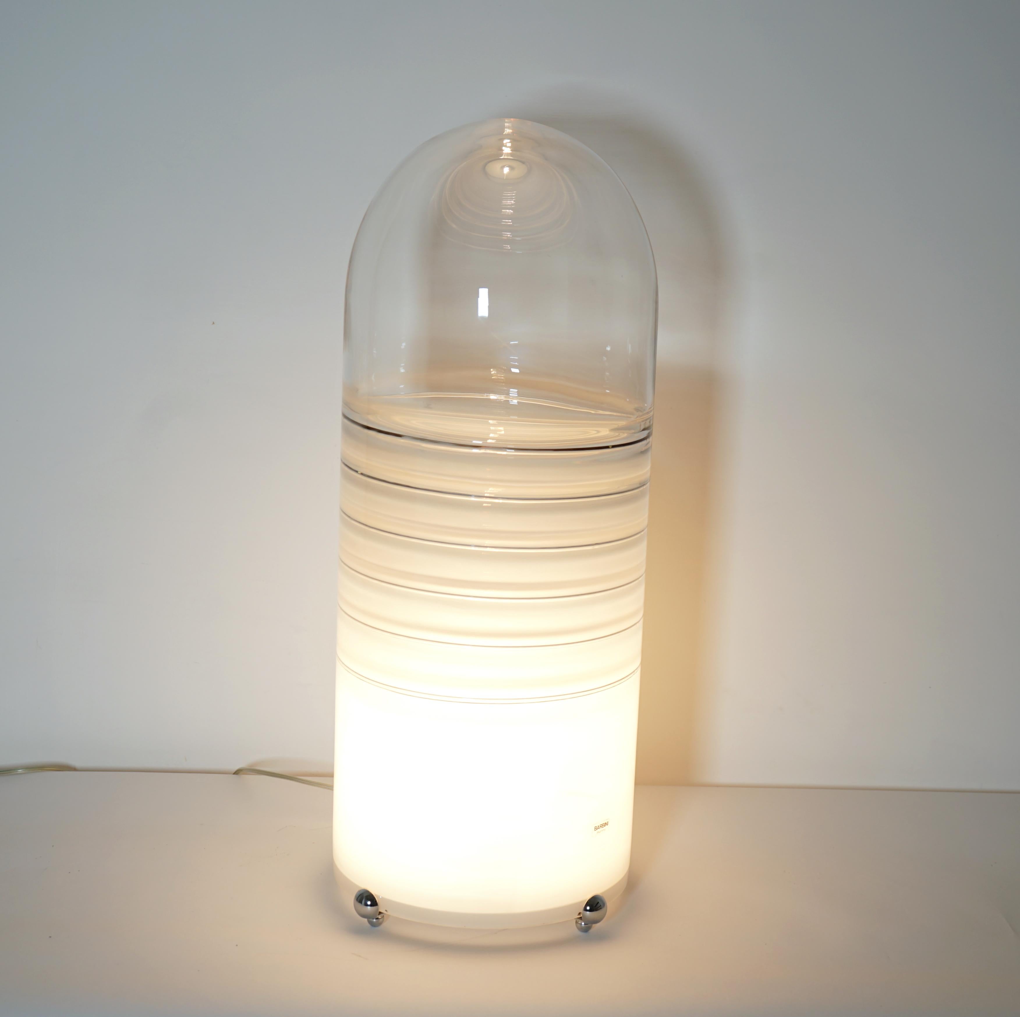 Murano Glass Sculpture Lamp Bombo Model by Alfredo Barbini , Italy 2