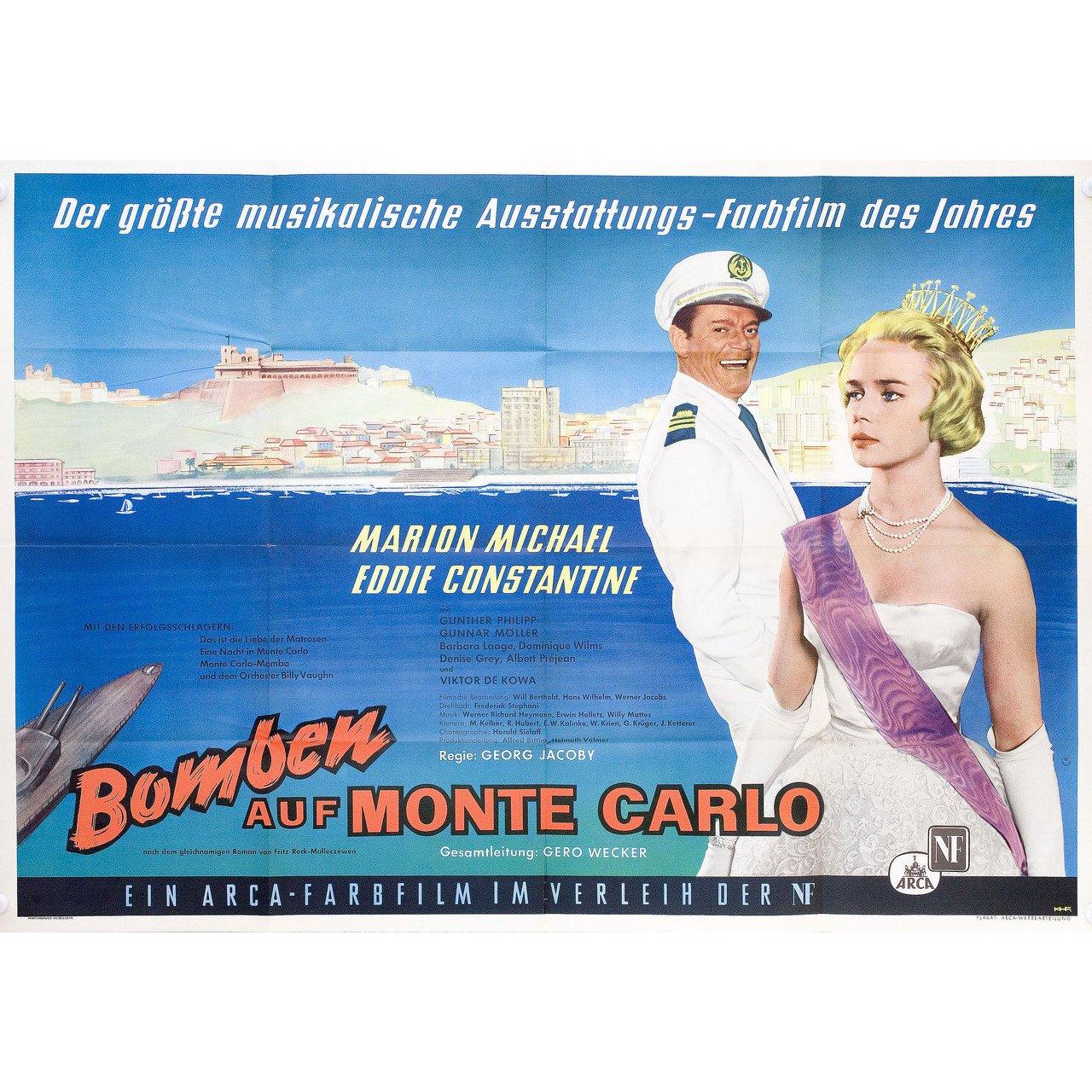 Bombs on Monte Carlo 1961 German A0 Film Poster In Good Condition For Sale In New York, NY