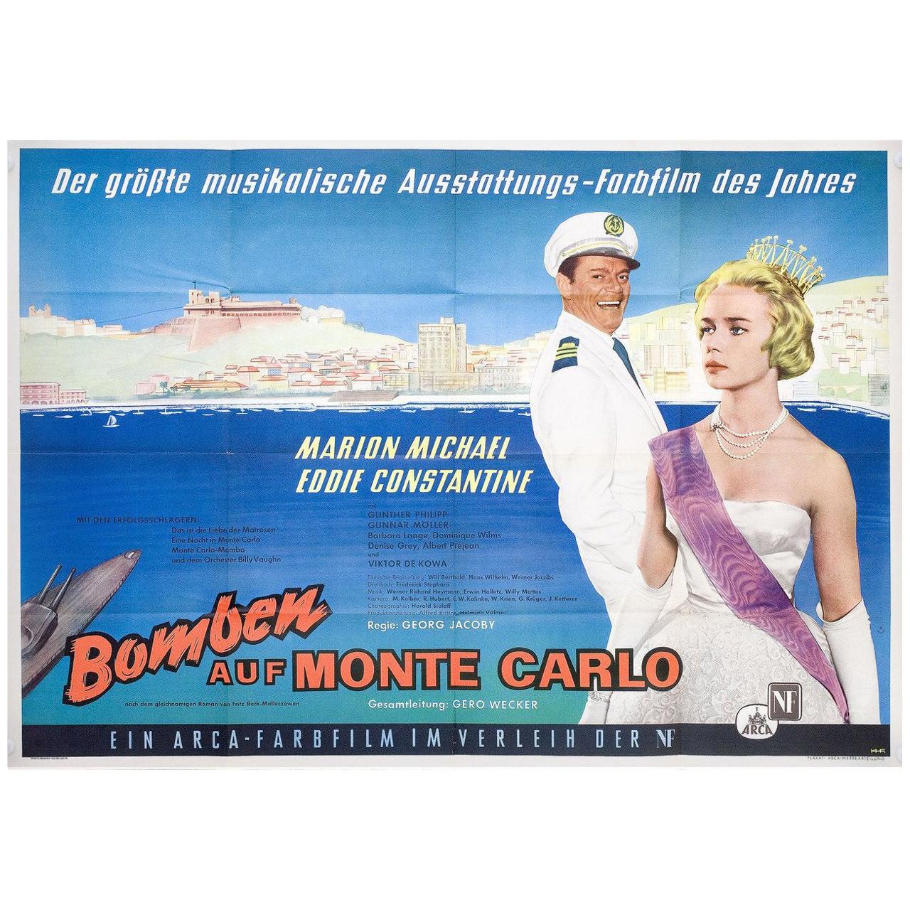 Bombs on Monte Carlo 1961 German A0 Film Poster