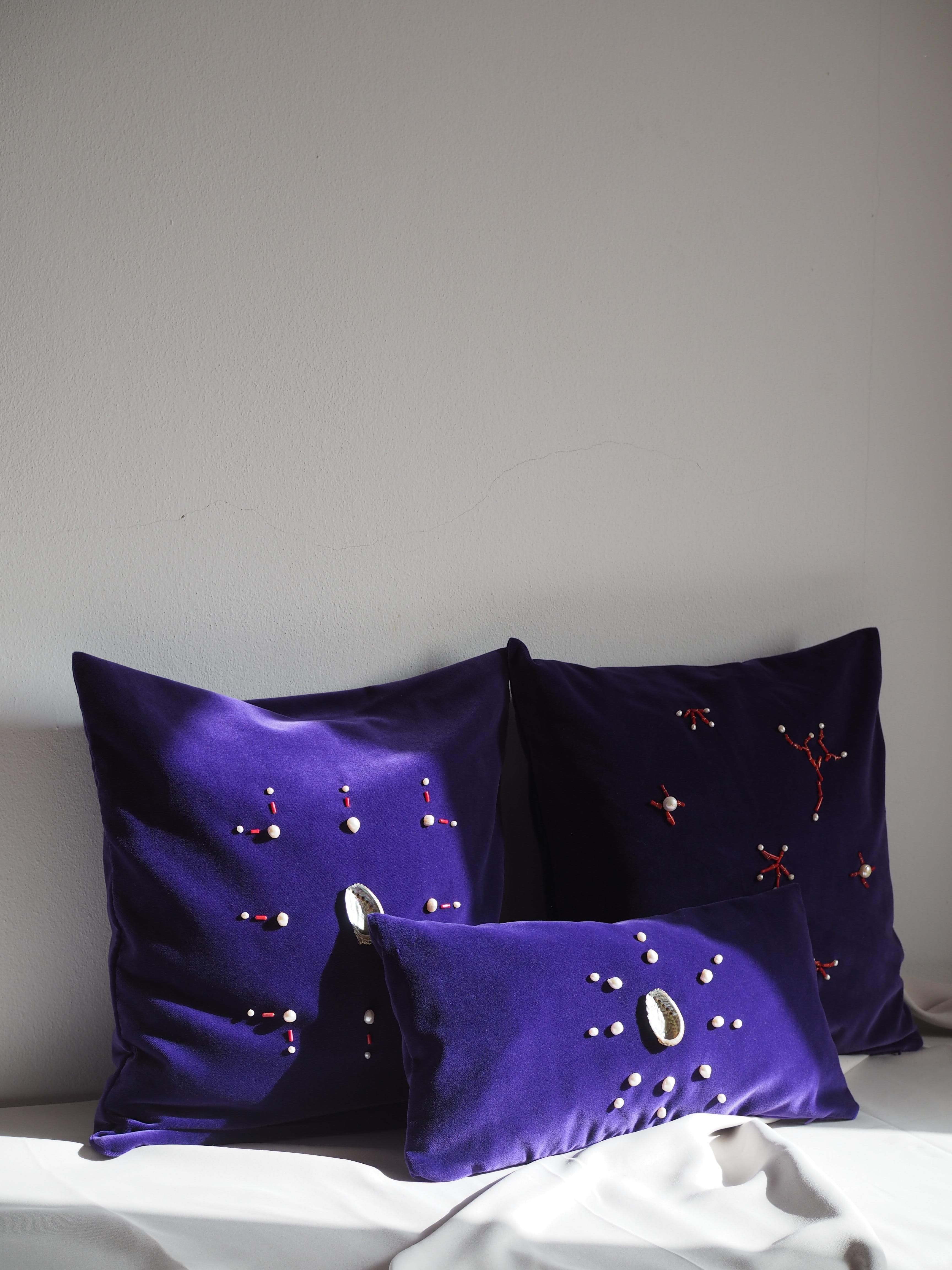Embroidered Bon Appetit 008 Decorative Cushion Culto Ponsoda 21st century desingn For Sale