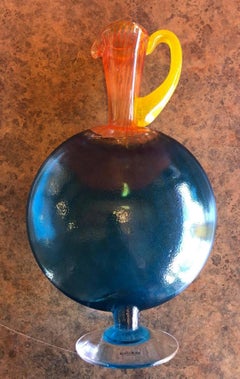 "Bon Bon" Art Glass Ewer or Pitcher by Kjell Engman or Kosta Boda