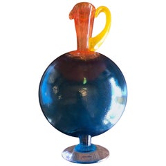 aiguière ou pichet en verre d'art "Bon Bon" de Kjell Engman ou Kosta Boda