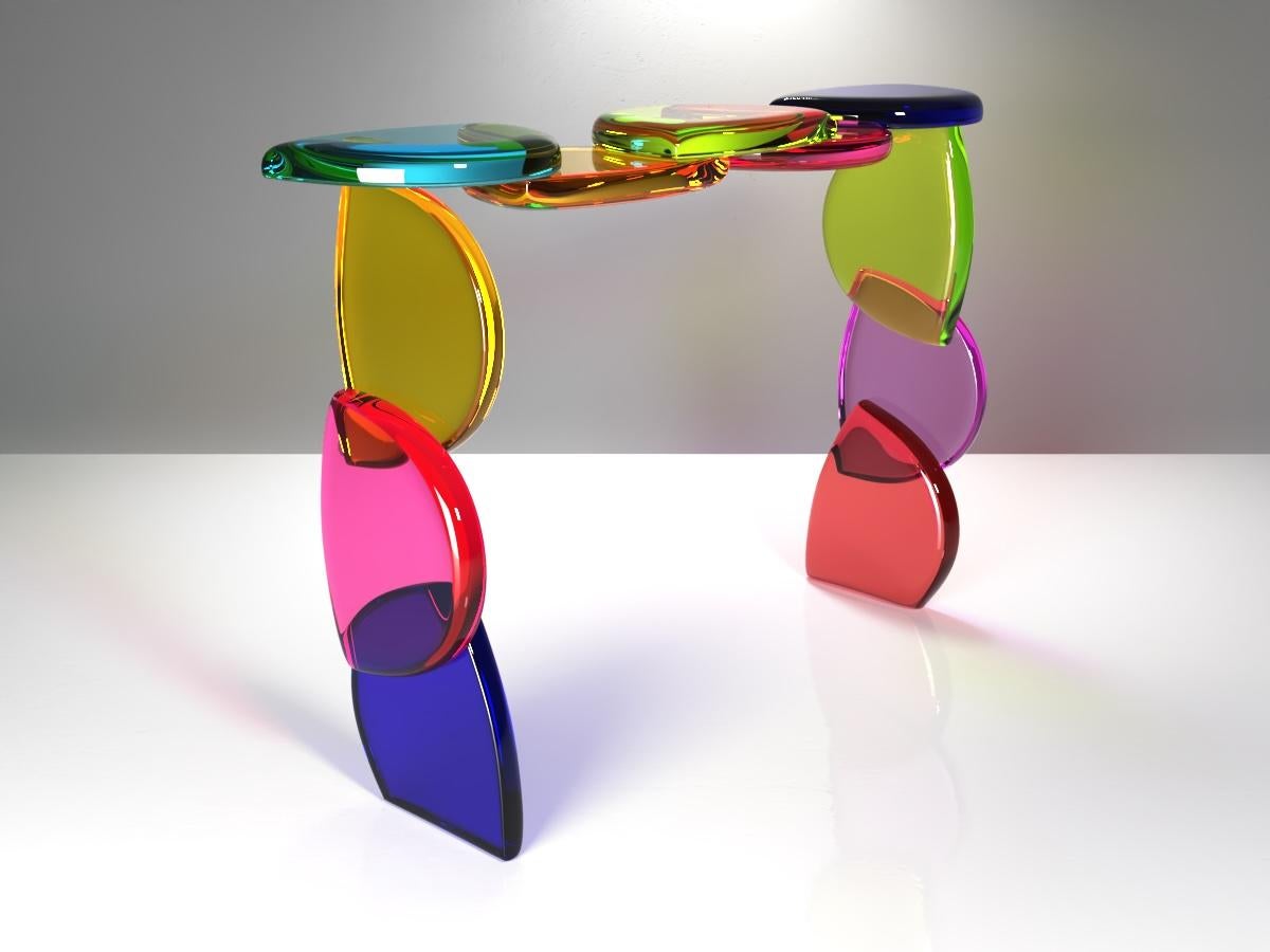 Plexiglass Bon Bon Console Model by Studio Superego, Italy For Sale
