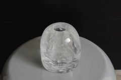 Bon Bud Crystal Vase, Crystal by Robert Kuo, Hand Carved, Limited Edition