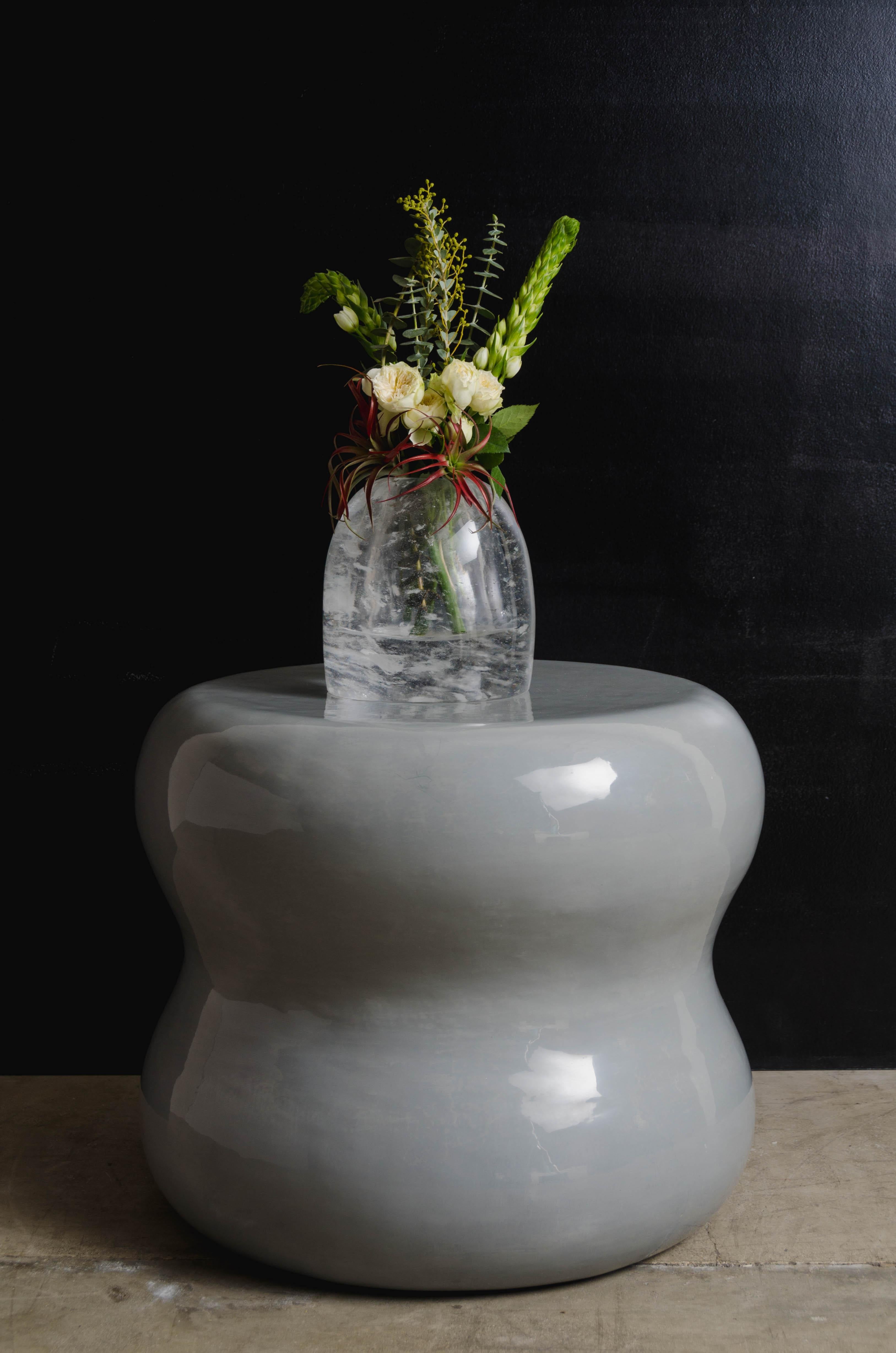 Hand-Carved Bon Bud Crystal Vase, Crystal by Robert Kuo, Hand Carved, Limited Edition