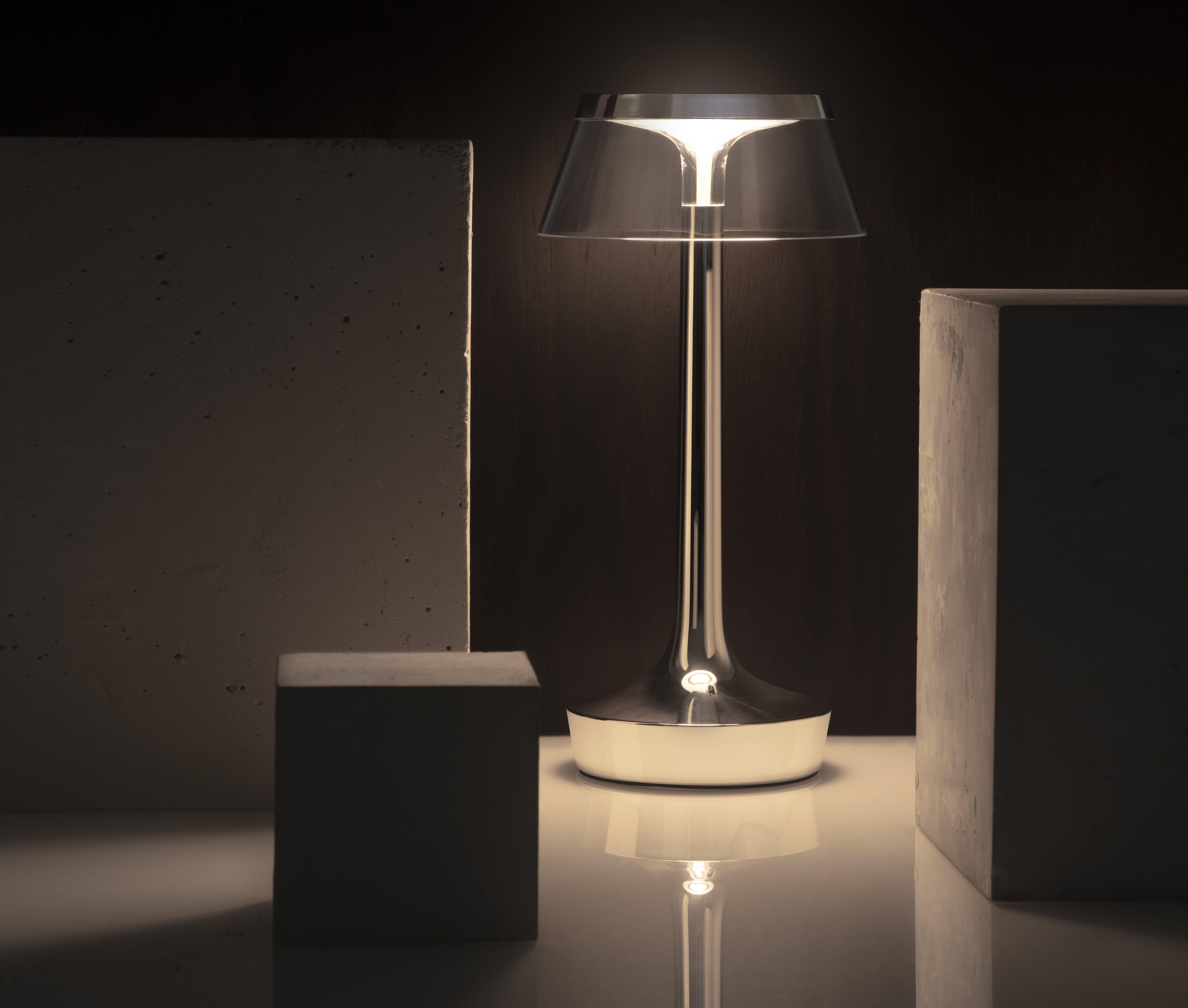 Bon Jour Unplugged Tischleuchte in Schwarz Chrom & Krone in Amber, 2025 2