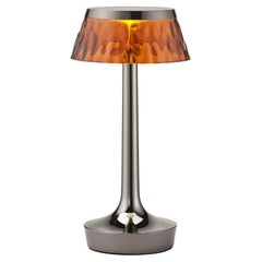 Bon Jour Unplugged Tischleuchte in Schwarz Chrom & Krone in Amber, 2025