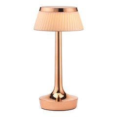 Bon Jour Unplugged Table Lamp in Copper & Crown in Fabric