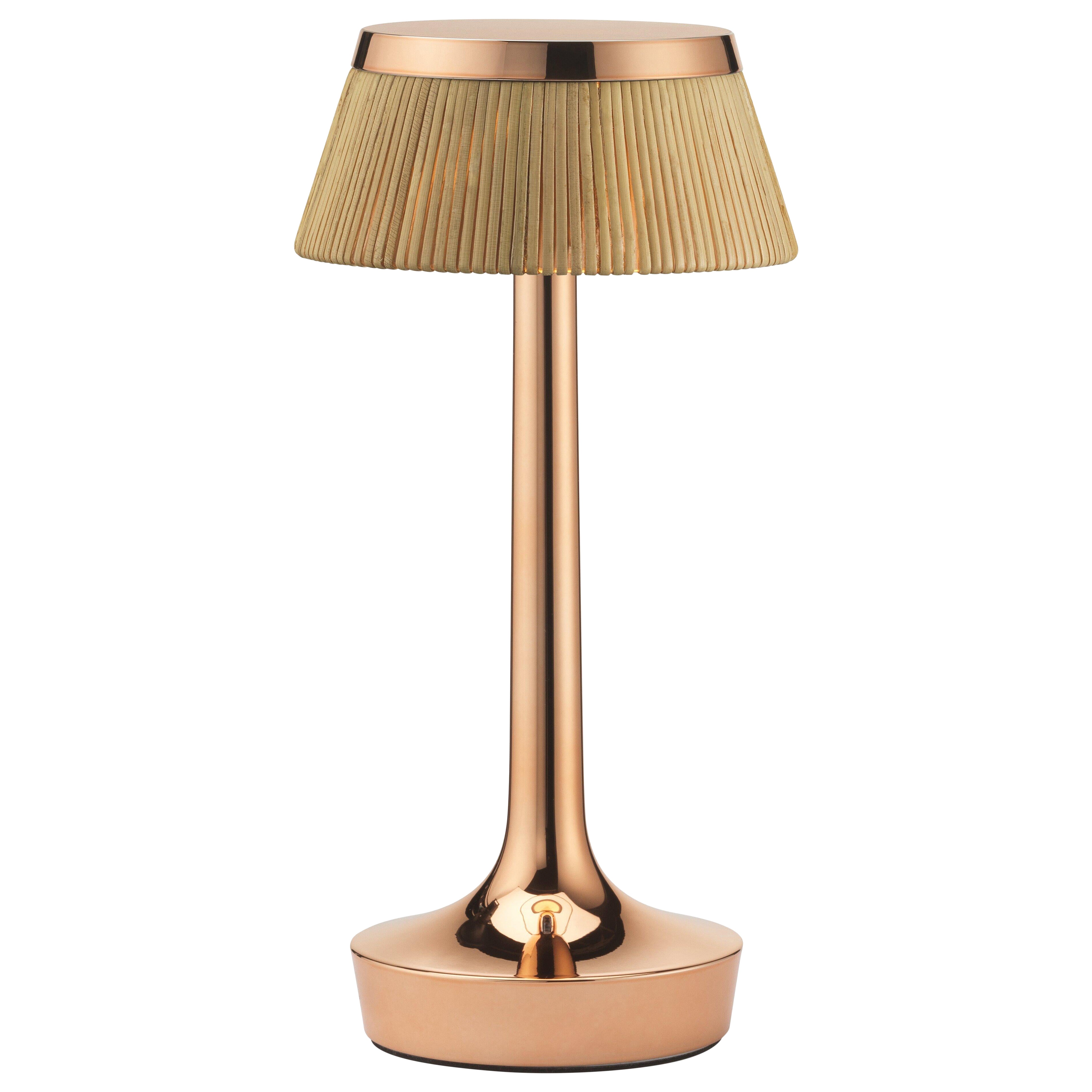 Bon Jour Unplugged Tischleuchte in Kupfer & Krone in Rattan, 2025