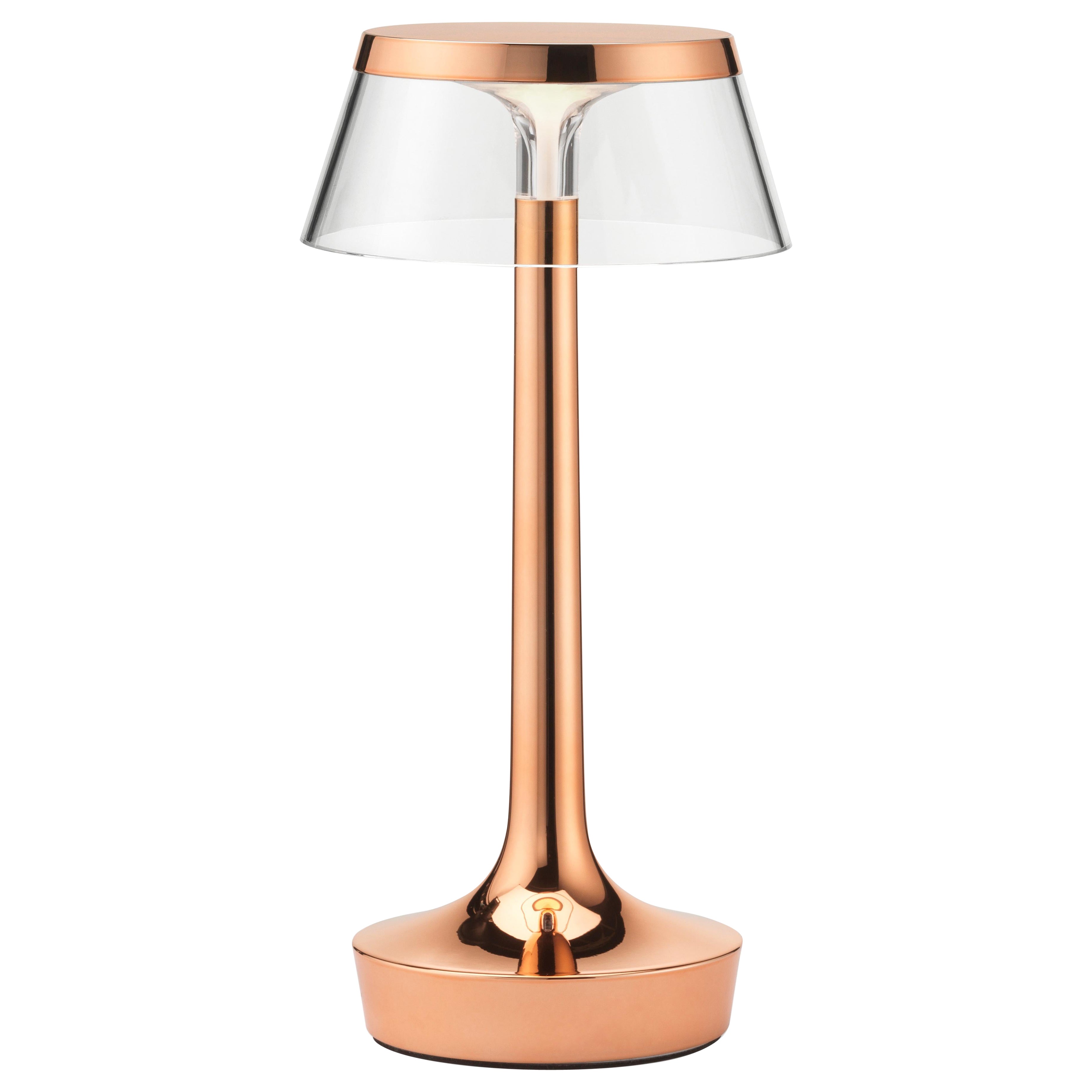 Bon Jour Unplugged Table Lamp in Copper & Crown in Transaparent