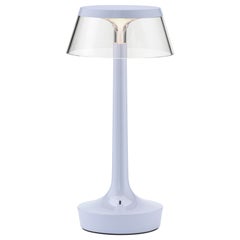Bon Jour Unplugged Table Lamp in Fade Blue & Crown in Transaparent