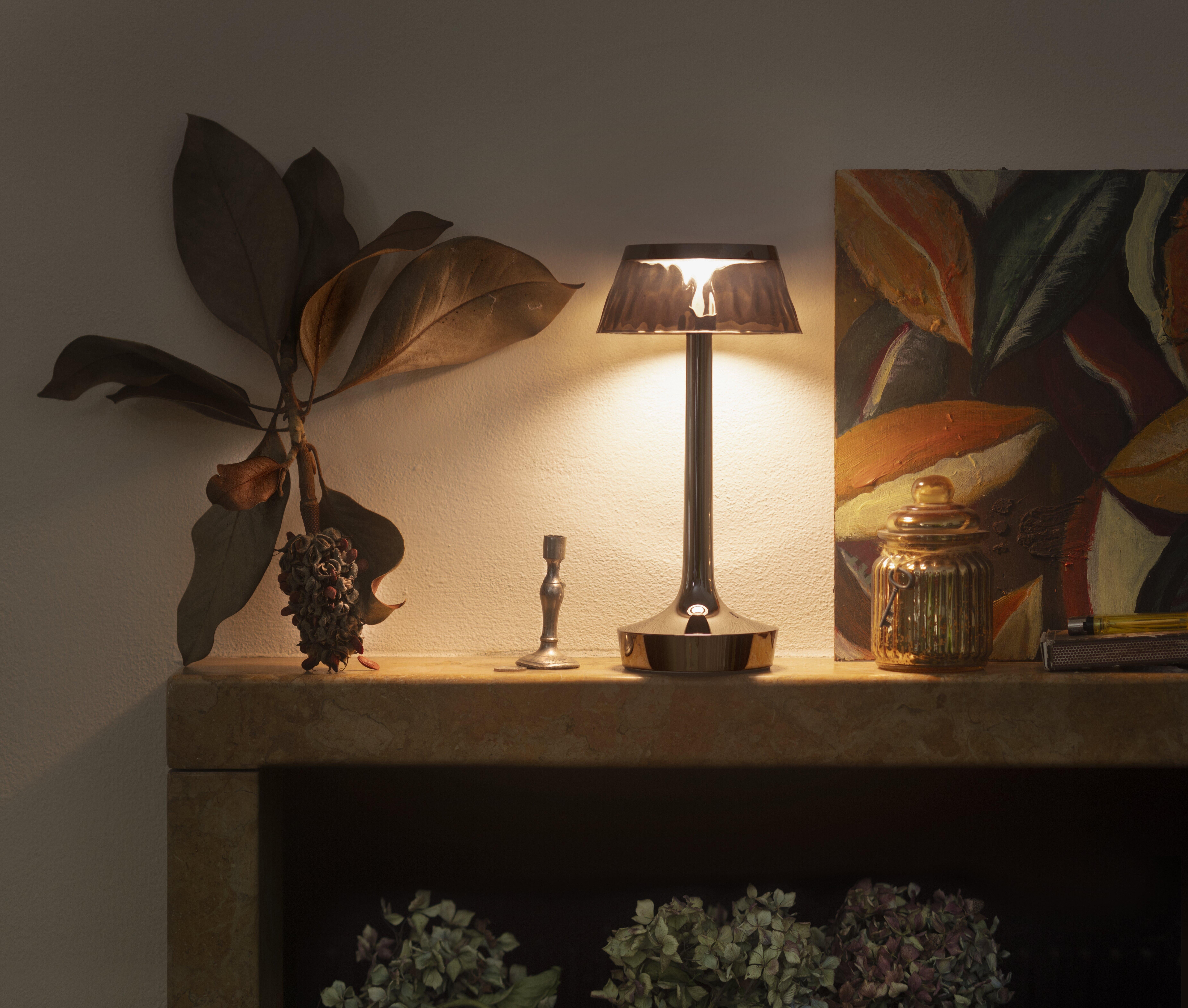 Bon Jour Unplugged Tischleuchte in Fresh Mint & Crown in Rattan, 2025 10