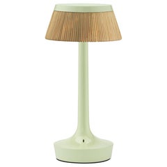 Bon Jour Unplugged Tischleuchte in Fresh Mint & Crown in Rattan, 2025
