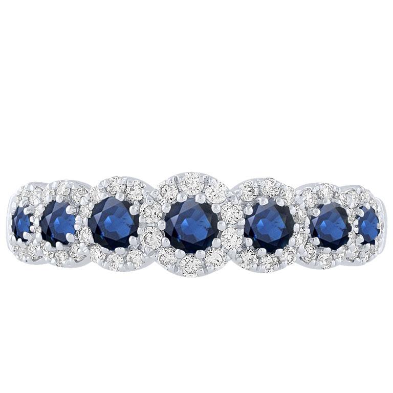 Bon ton brilliant sapphires ring In New Condition For Sale In Palermo, IT