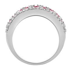 Bon ton ring white gold brilliant rubies