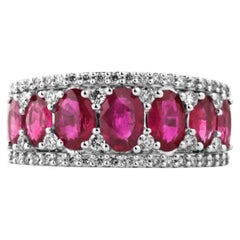 Bon ton ring white gold brilliant rubies