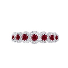 Bon ton ring white gold rubies