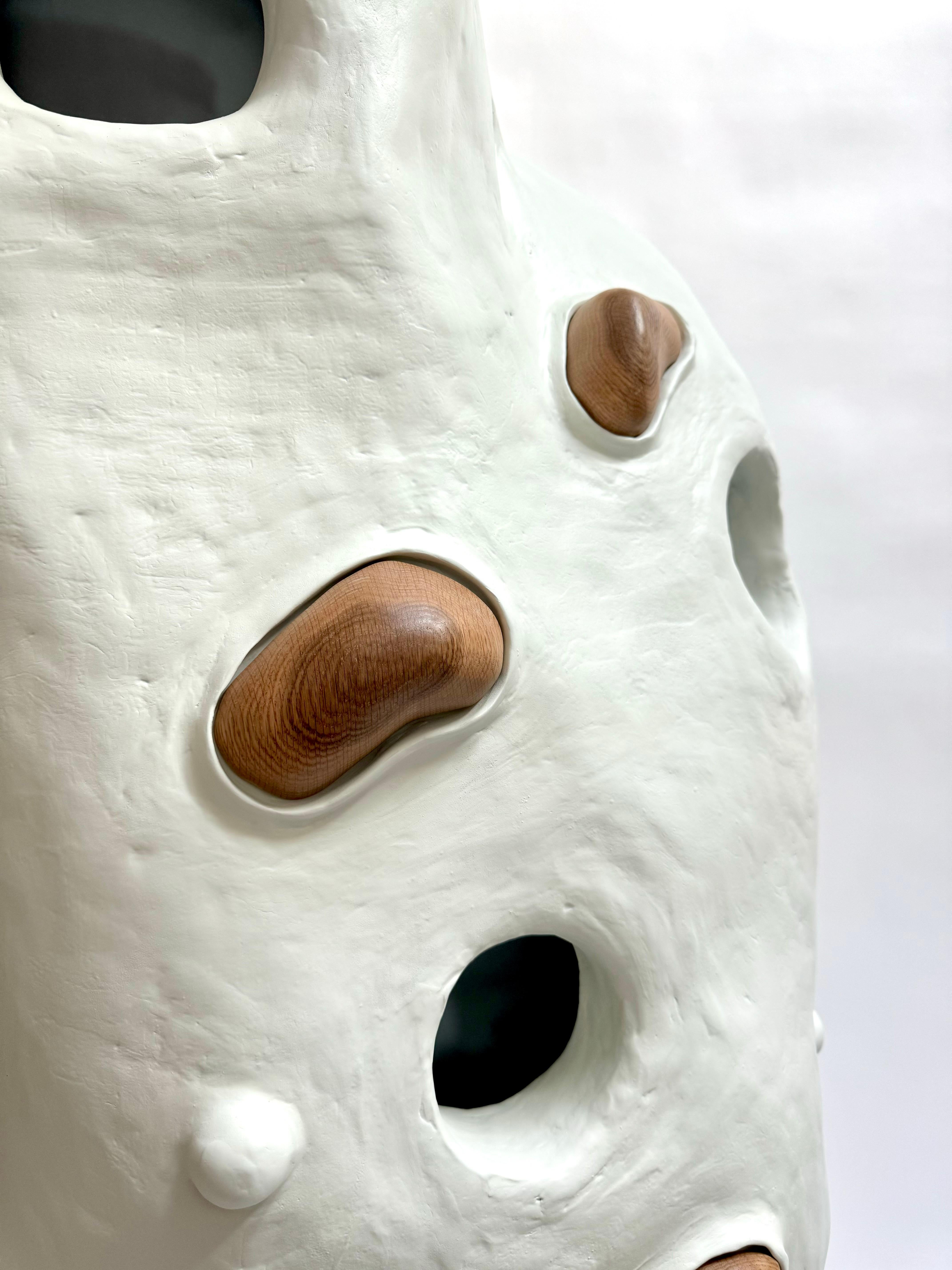 Hand-Crafted Bona Omi - Plaster, Fiberglass, Wood, and Glass Sculpture by Brent Warr Studios For Sale