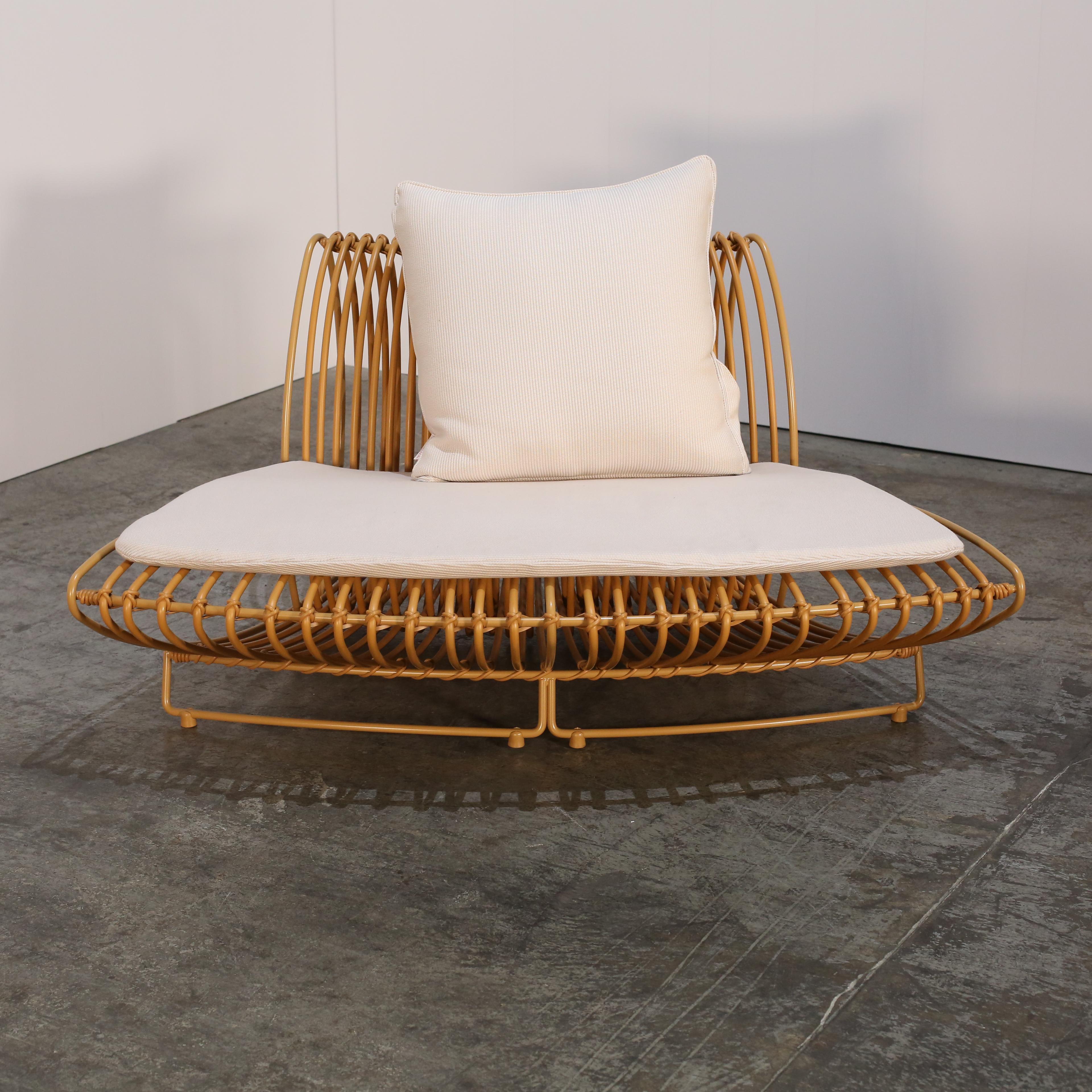 Moderno Bonacina 1889 Ellipses, Modulo di sedie per esterni di Giuseppe Viganò, Set di due