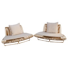Bonacina 1889 Ellipses Outdoor Chair Module by Giuseppe Viganò, Set of Two