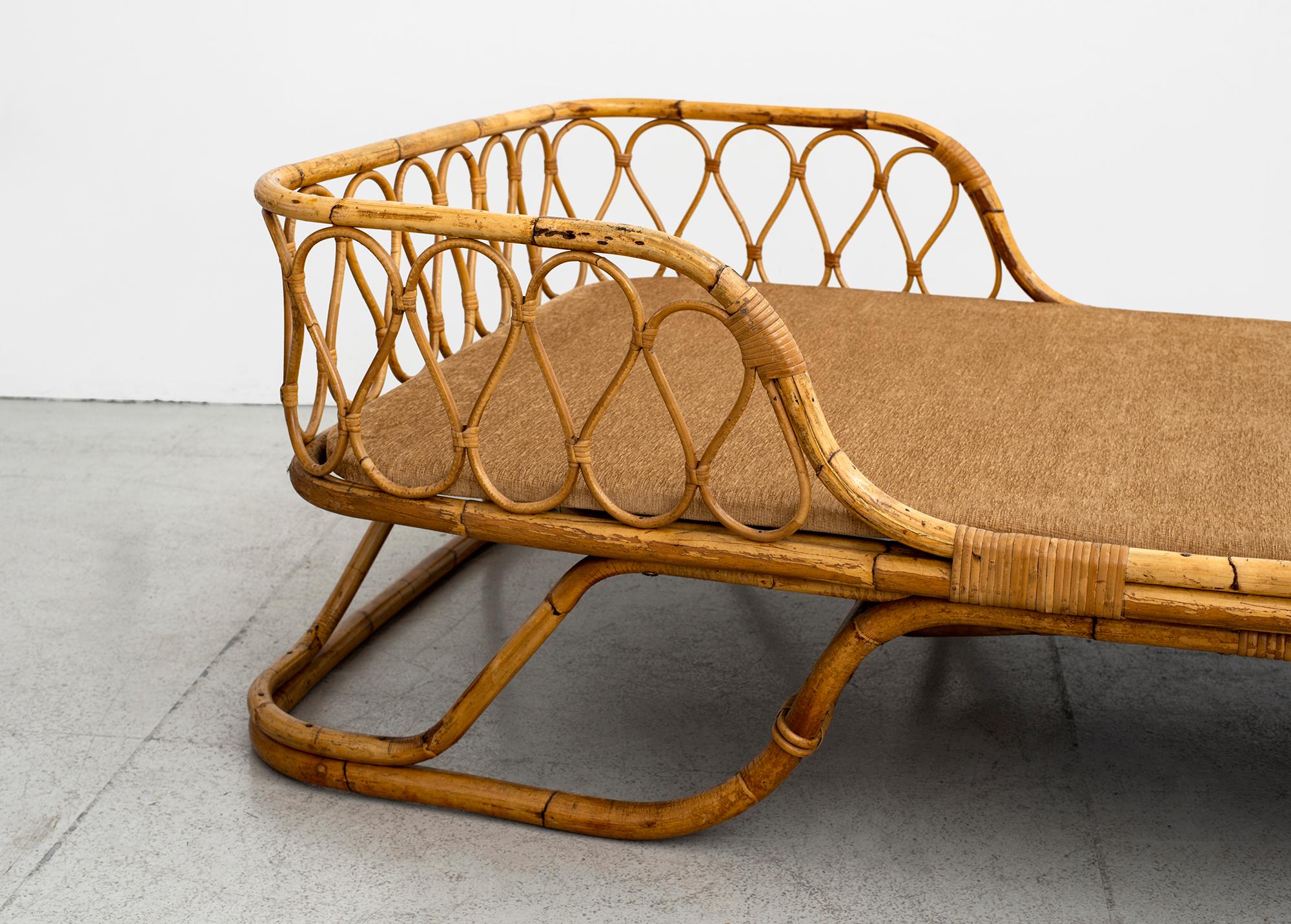 Vintage Italian Rattan Daybed at 1stDibs | vintage rattan daybed ...