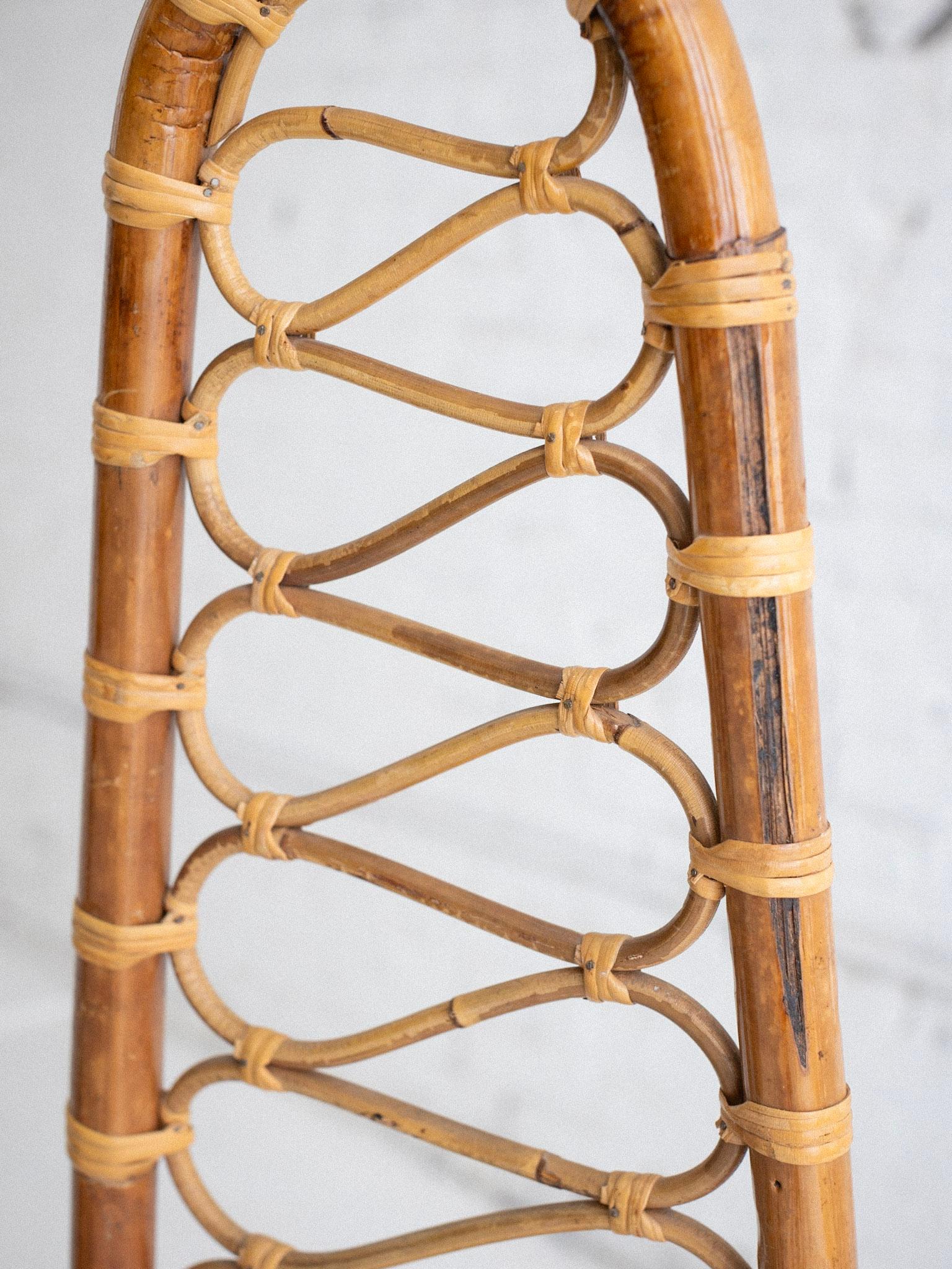 Rattan High Back Chairs - a Pair 6
