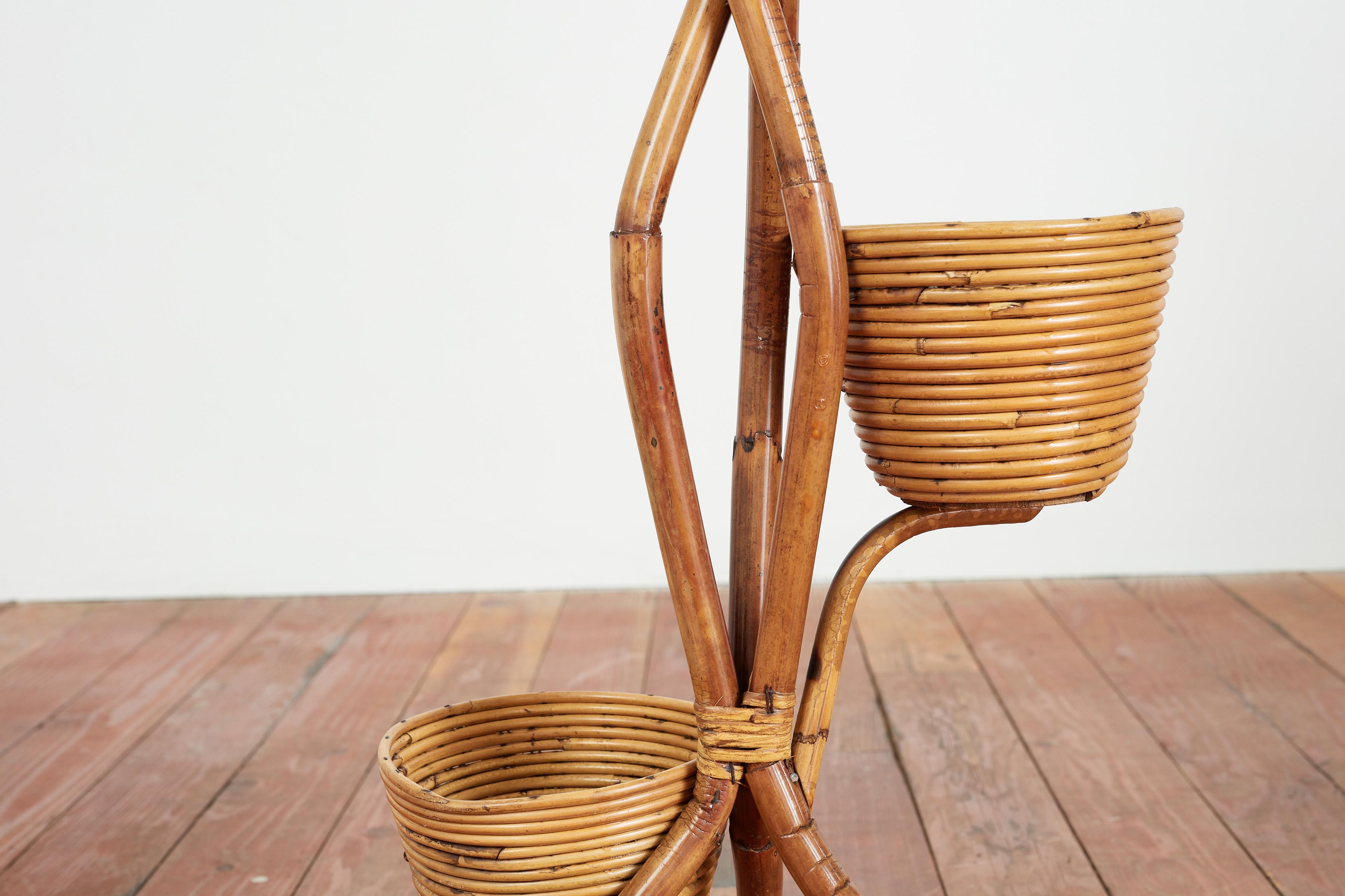 Bonacina Style Bamboo Plant Stands For Sale 6