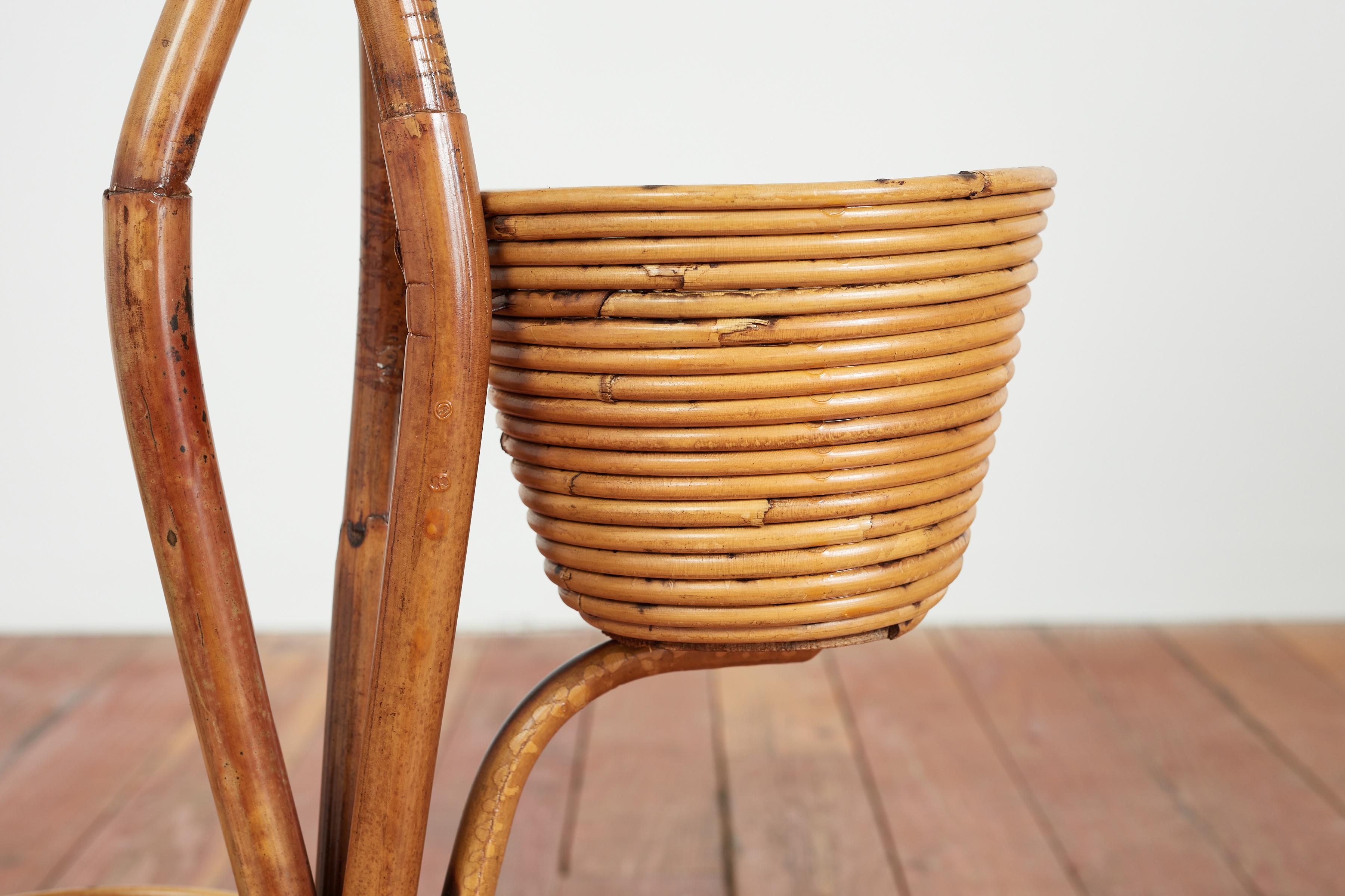 Bonacina Style Bamboo Plant Stands For Sale 7