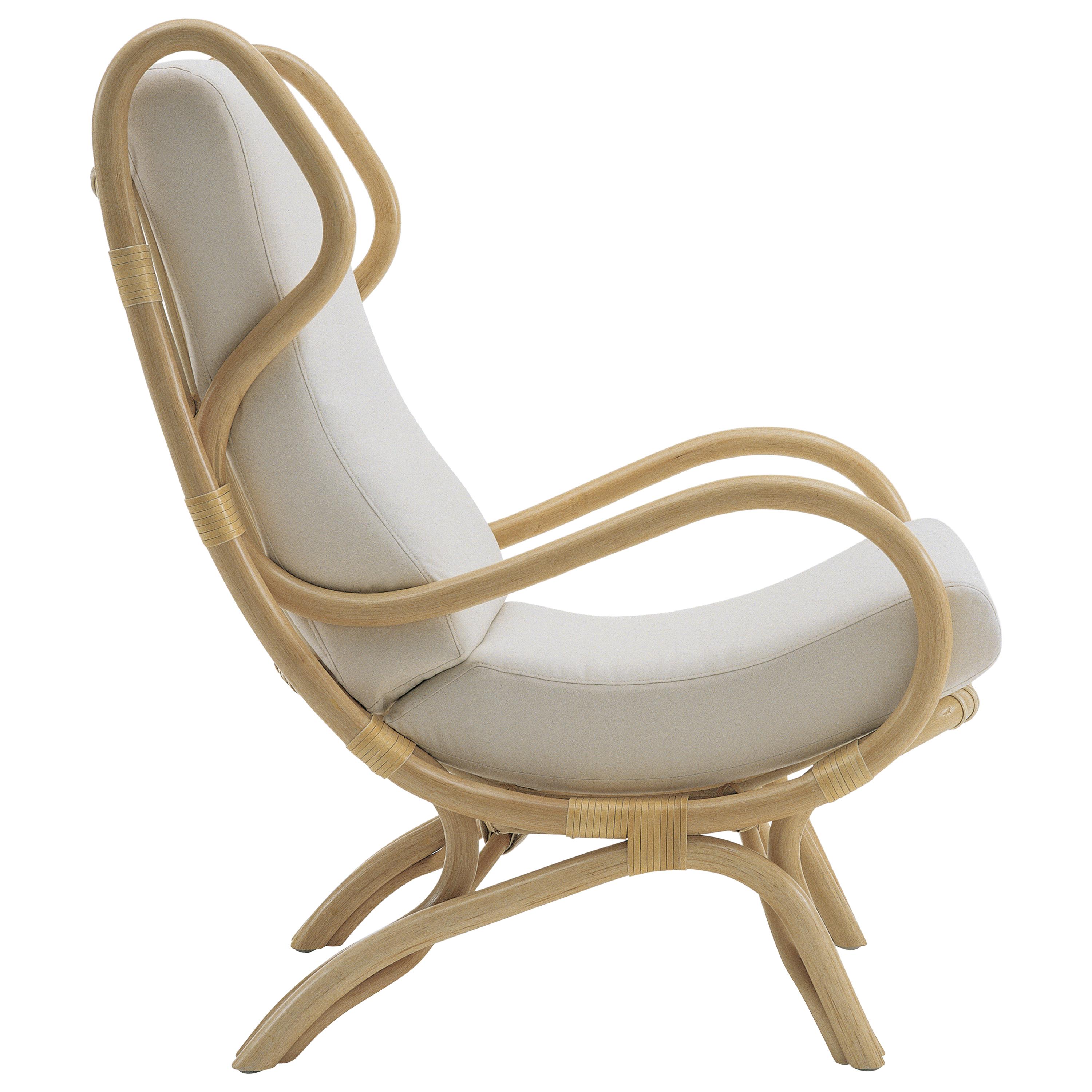 Bonacina1889 Continuum Indoor Armchair Rattan, Upholstered, Gio Ponti For Sale