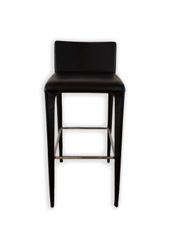Bonaldo "Filly Too" Pair of Black Barstool Contemporary Modern