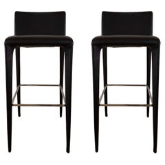 Used Bonaldo "Filly Too" Pair of Black Barstool Contemporary Modern