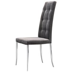 Bonaldo Ivana Chair in Grey Fabric with Steel Frame