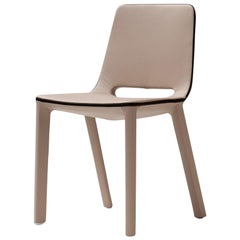 Bonaldo Kamar Chair in Beige Leather by Mauro Lipparini
