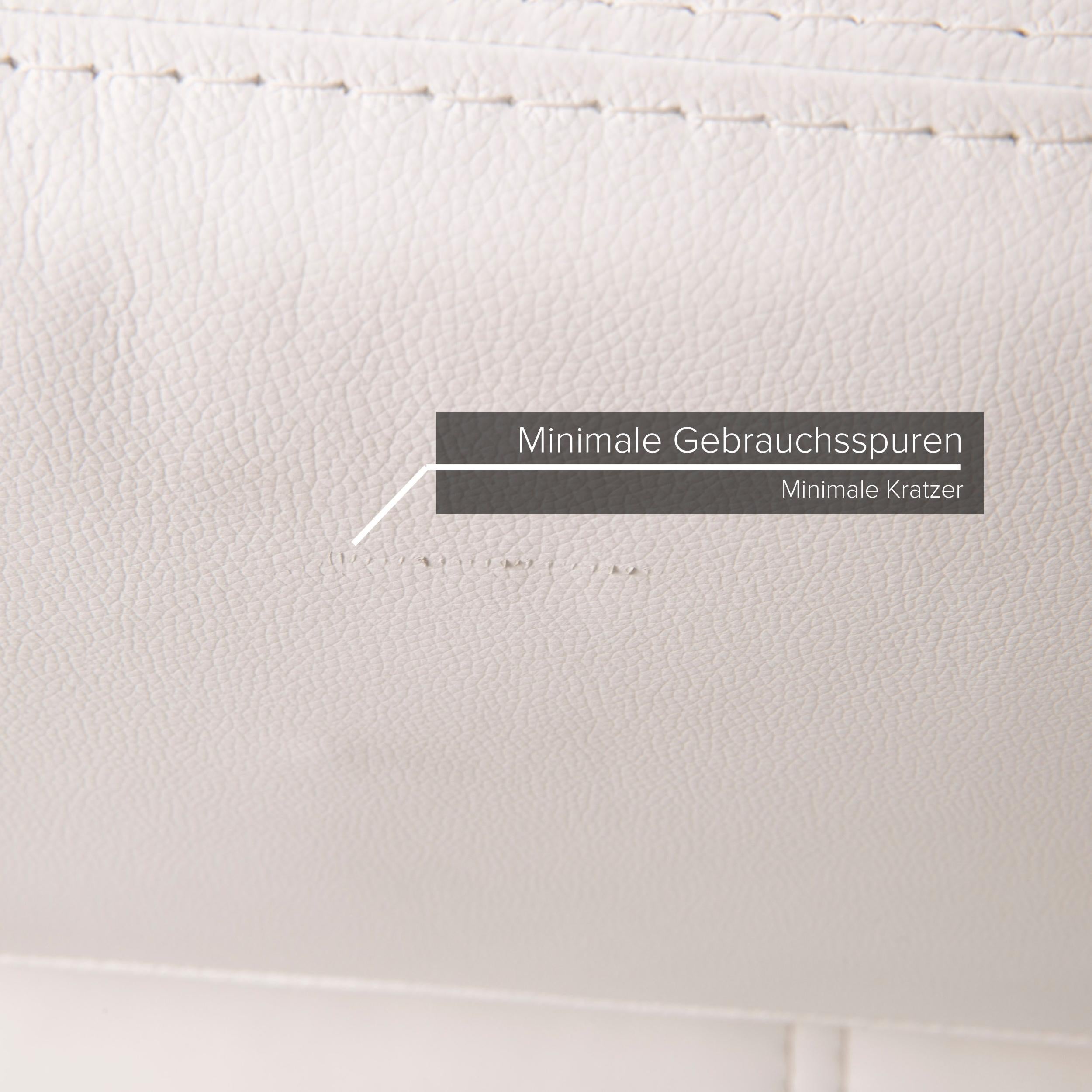 Modern Bonaldo Pierrot King Leather Sofa White Three-Seater Sofa Bed Sleep Function