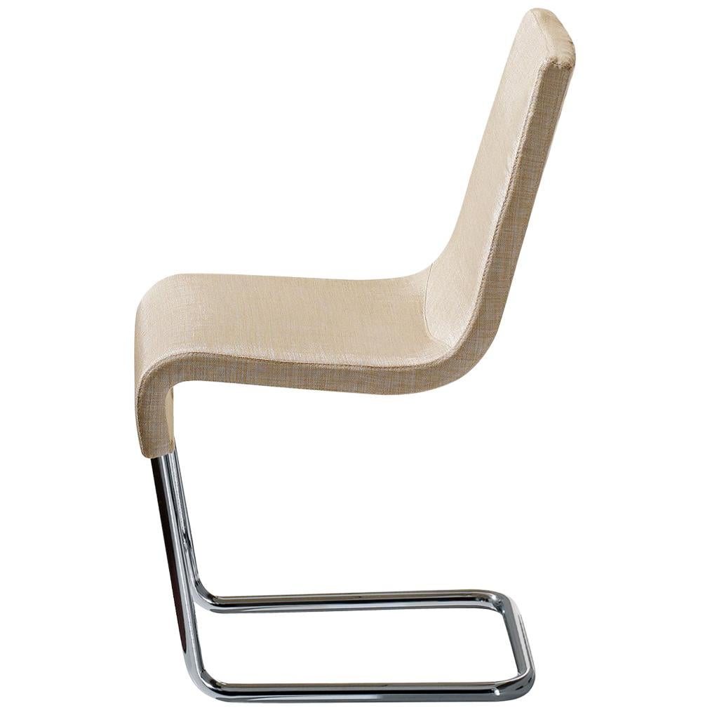 Bonaldo Skip Chair in Beige Leather by Karim Rashid For Sale