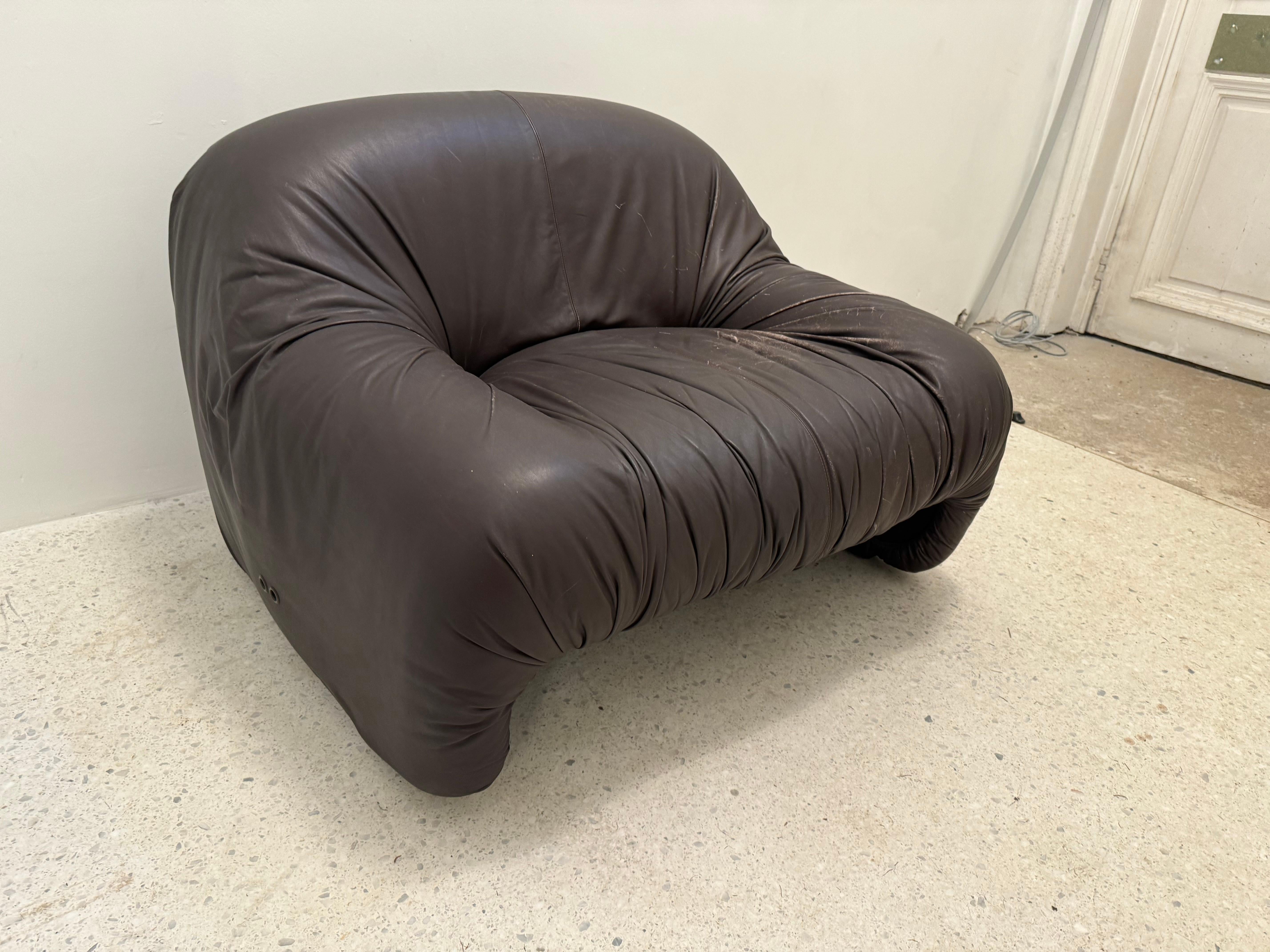 Bonanza 1 seat armchair by Afra & Tobia Scarpa, for C&B, Italy, 1970's In Good Condition For Sale In Brussels , BE