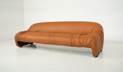 Bonanza 3 Seater Sofa by Afra & Tobia Scarpa, 1970s - New Leather Upholstery