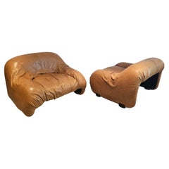 Bonanza two, one seat sofa's by Afra & Tobia Scarpa, for C&B, Italy, 1970's