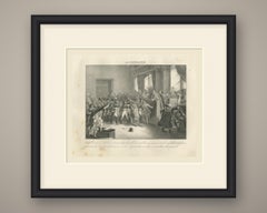 Bonaparte in the Council of Five Hundred, Antique Madou Lithograph, 1827
