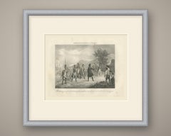 Bonaparte Landing at Fréjus, Return from Egypt, Antique Madou Lithograph, 1827