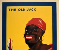 Original Antique Poster Rhumprat Rum Jamaica The Old Jack Design Alcohol Drink