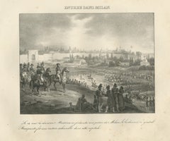 Bonaparte's Entry into Milan, May 1796, Antique Madou Lithograph, 1827