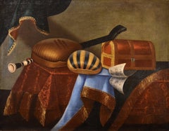 Still Life Musical Instruments Bettera Paint 17/18rt Century Oil on canvas Art