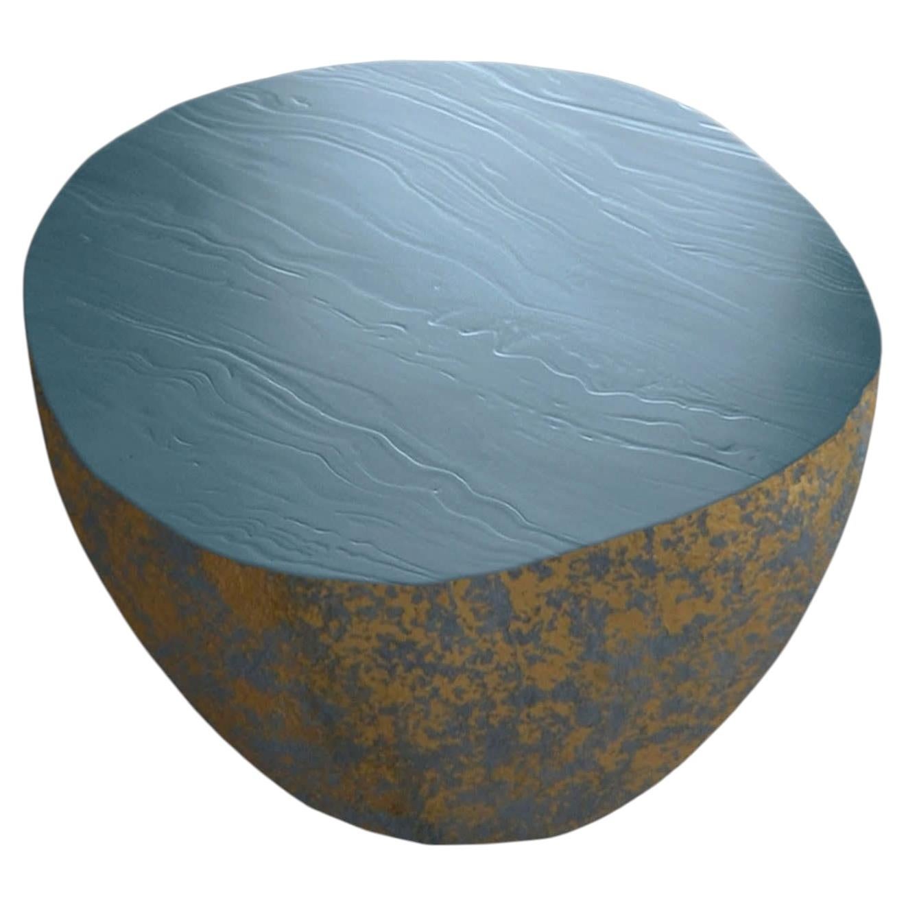 BonBon Irregular Golden & Azure Coffee Table For Sale