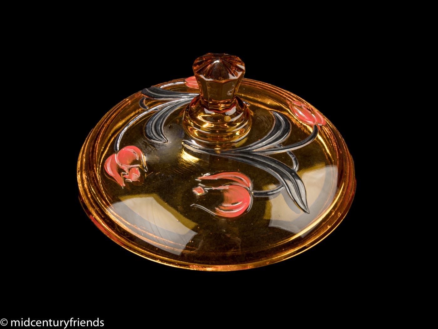 Bonbonniére from 1930s in Brown Glass For Sale 2
